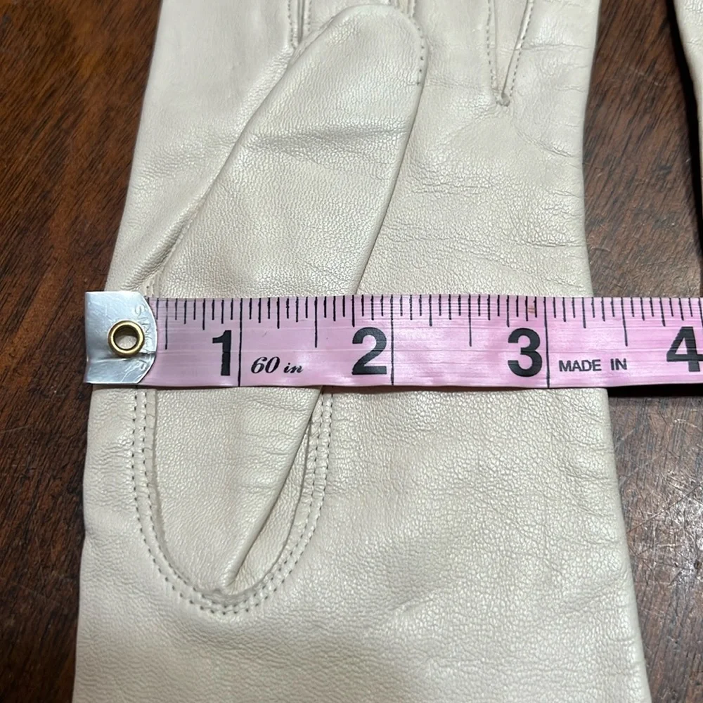 Vintage Raalte Ivory Silk Lined Butter Soft Deerskin Gloves Sz 6.5
